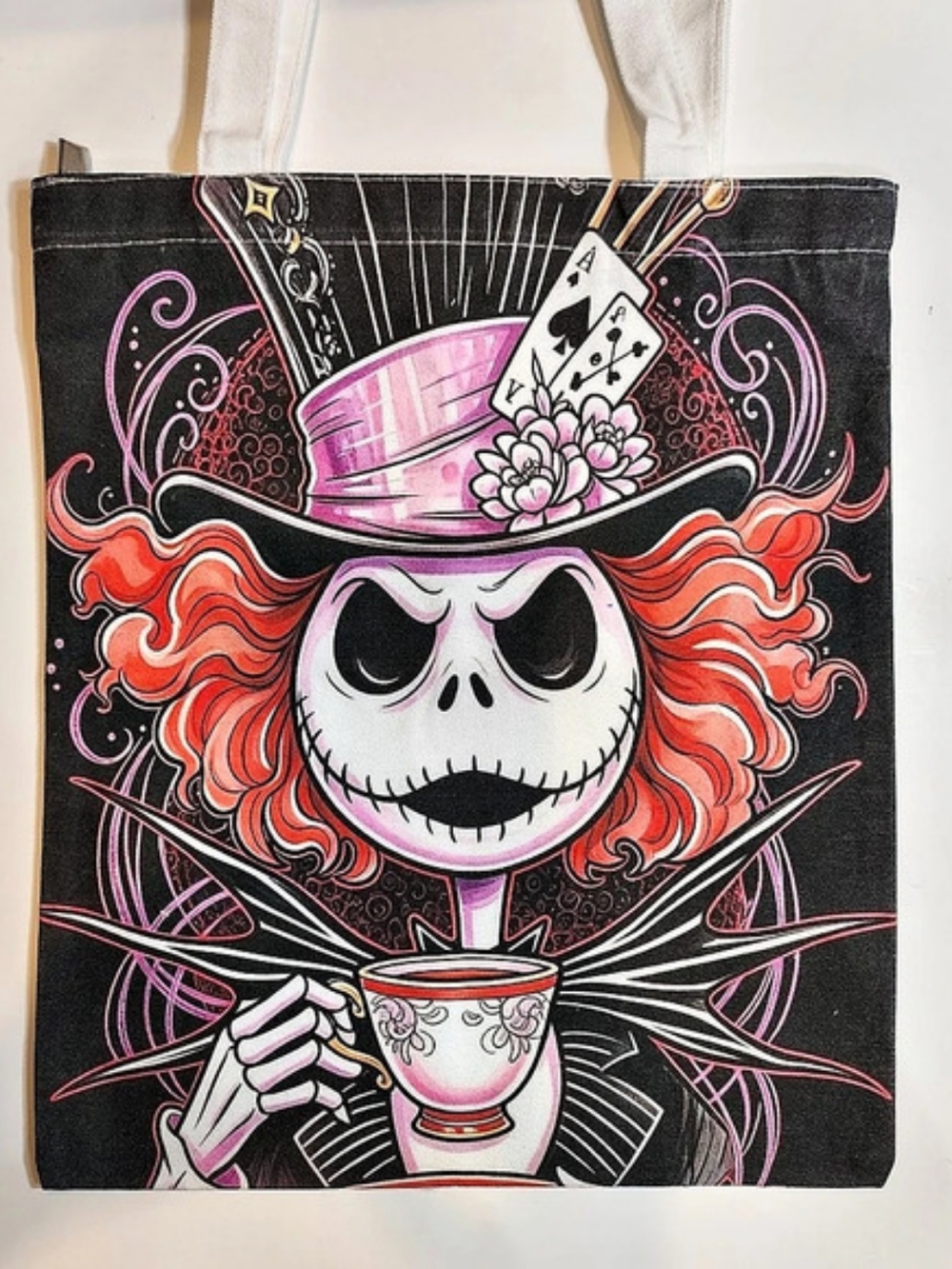Jack Skellington as The Mad Hatter - Canvas Tote Bag